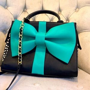 Betsy Johnson bag with green bow
